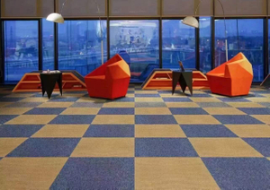 Ladrilhos de carpete preto reciclável para sala de estar